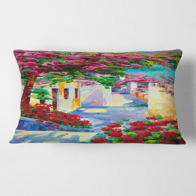 Housse et insert de coussin rectangulaire Santorini