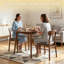 Ensemble de 2 chaises de coin repas pour cuisine, design compact sans accoudoirs de 48 cm (18,9 pouces), gris pâle, rangement facile sous la table
