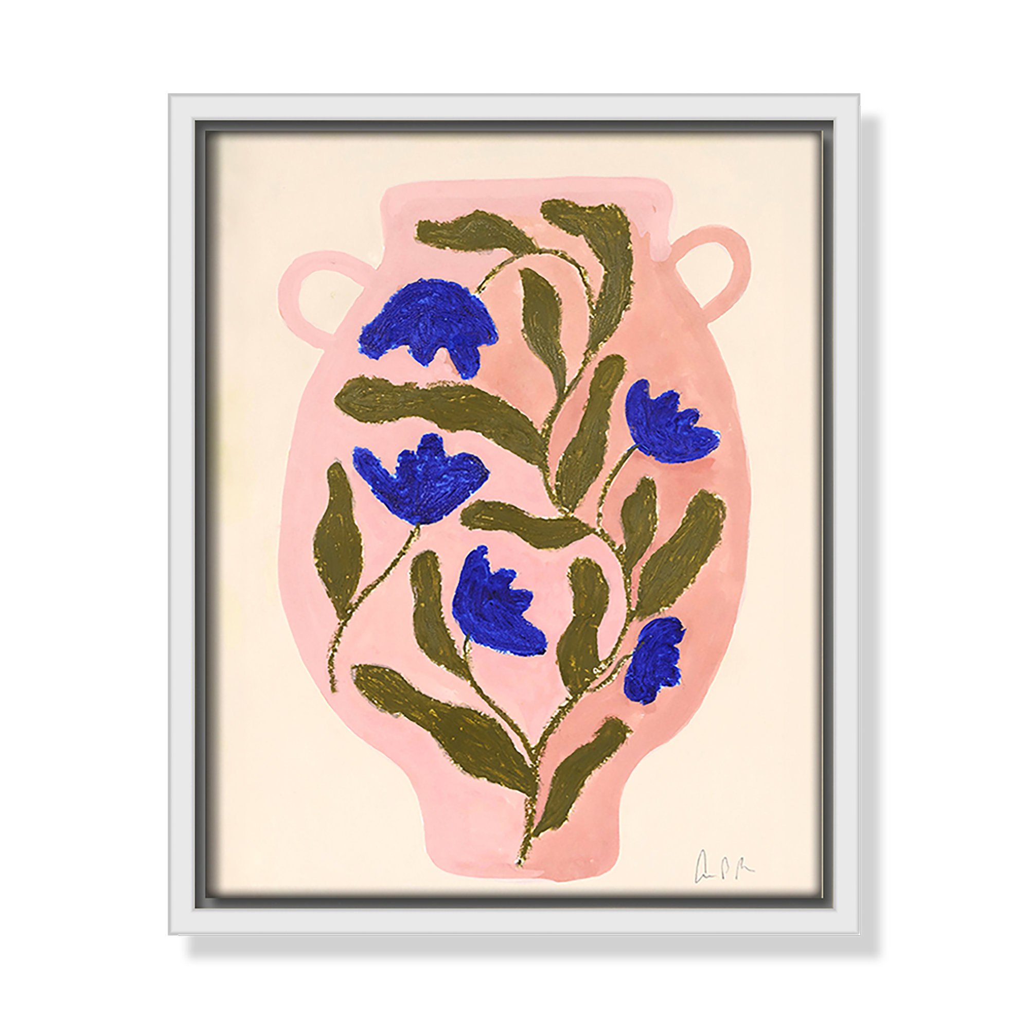Vase No. 01 Print by Camilla Bergqvist, White, 11.5" H x 9.5" W
