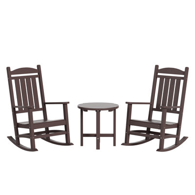 Chaise berçante d'extérieur en plastique Laguna