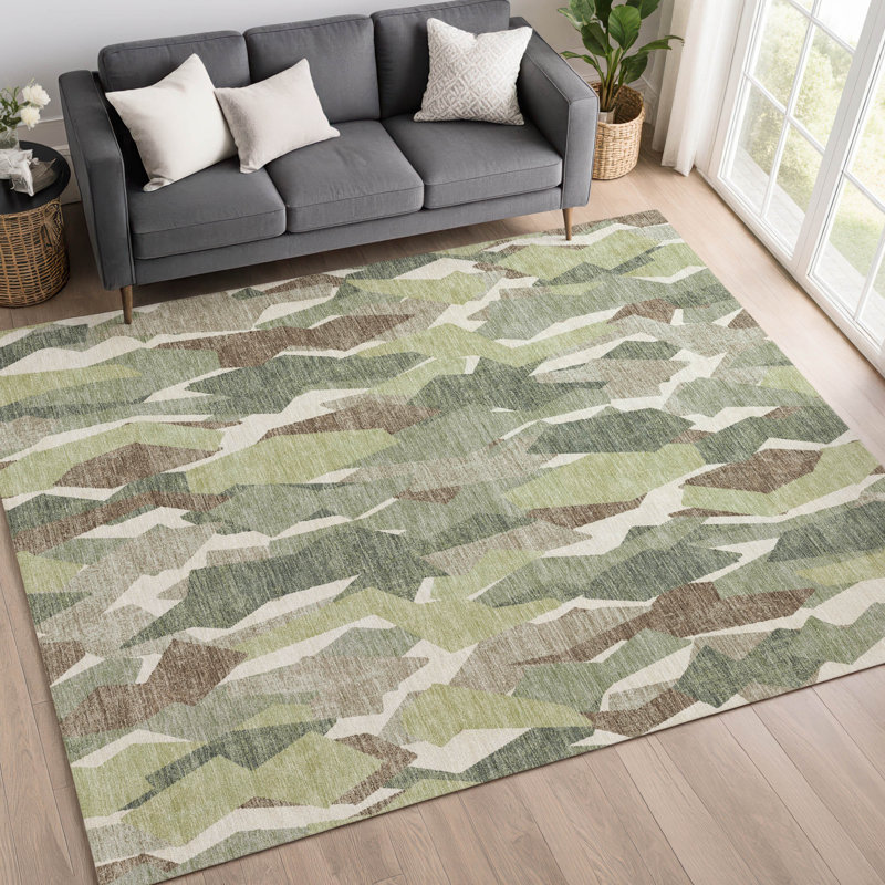 Machine Washable Indoor/Outdoor Chantille ACN2329 Stripes Rug, Rectangle 8' x 10'