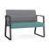 Waterfall Waiting Reception Loveseat Sled Base Metal Frame