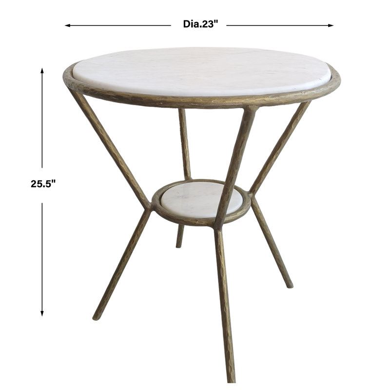 Hulisi Marble Tray Top End Table