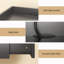 Ensemble de 2 tables de chevet flottantes avec station de charge noire-1092022567