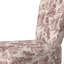 Fauteuil d'appoint style campagne française - Fauteuil d'appoint en velours rose poudré à motif toile-854419903