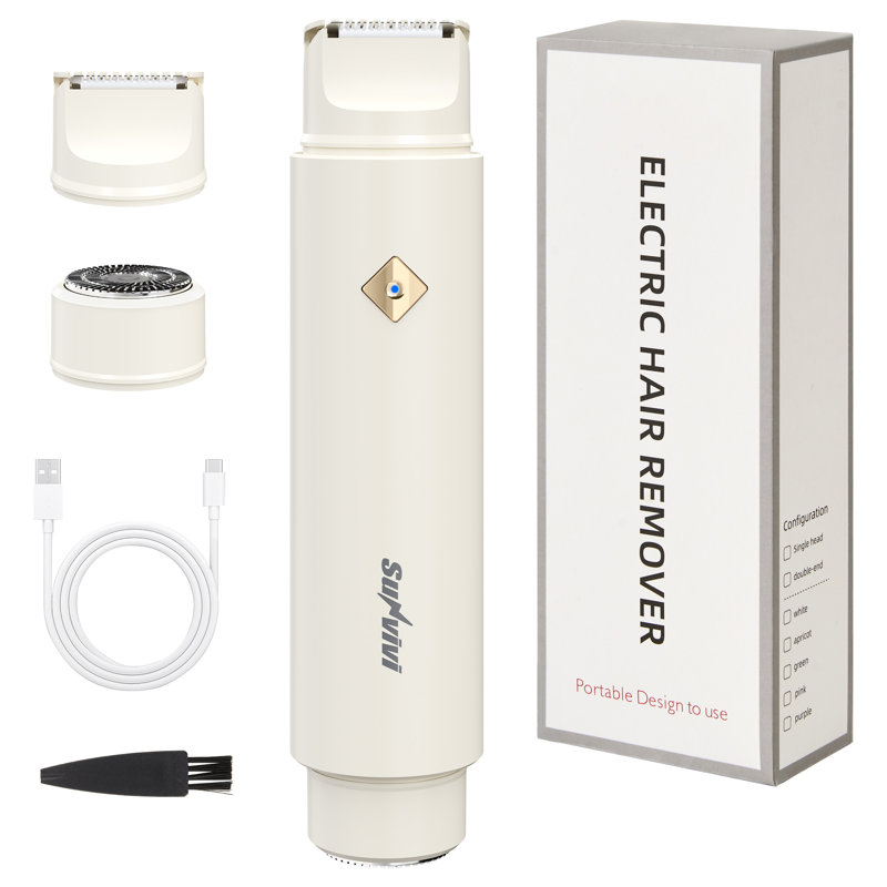 Tondeuse électrique 2 en 1 pour femme, Blanc