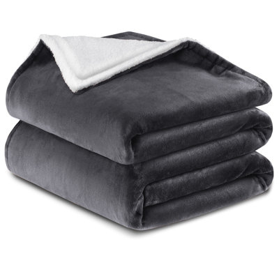 Haffa Reversible Sherpa Fleece Throw Blanket - Ultra-Soft, Warm & Cozy Comfort for All Seasons