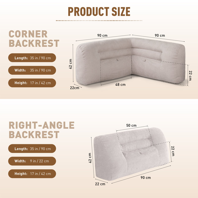 Backrest Cushion, Beige