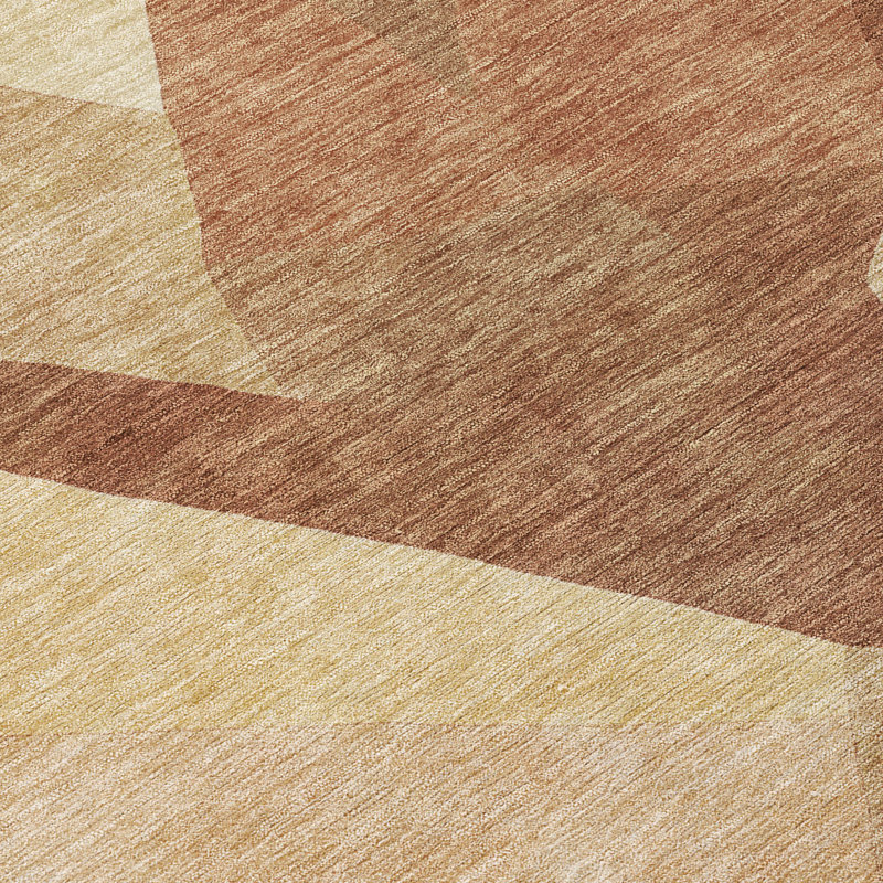 Tapis abstrait intérieur / extérieur lavable à la machine Kesler ACN2374, Rectangle 2 pi 6 po x 3 pi 10 po