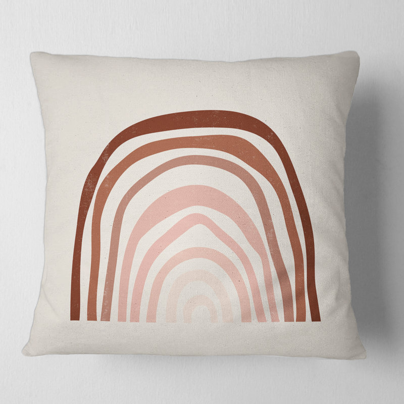 Housse et insert de coussin carré Terracotta Minimalist I, 16" x 16"