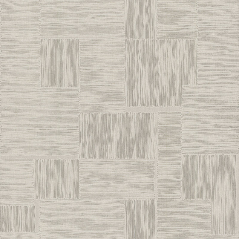 Geometric Metallic Wallpaper Roll, Gray