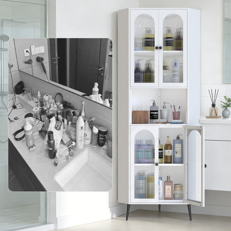 Armoire de rangement en métal 73 po avec portes et tablettes réglables