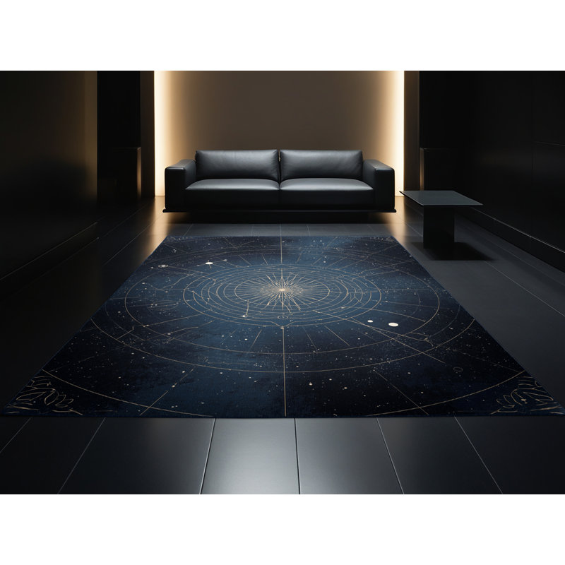 Machine Washable Palvinder Modern & Contemporary Abstract Rug in Gray – Binding, 5 x 7