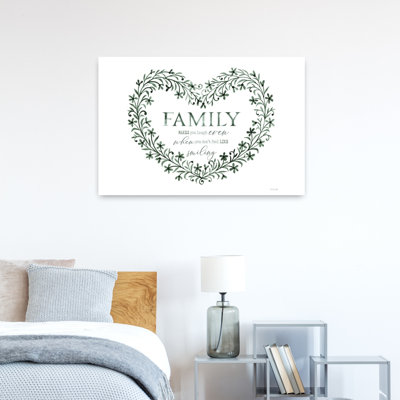 Family Heart Abstract Contemporary Wall Art Print