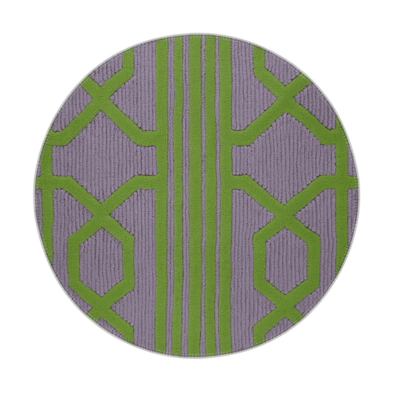 Tapis vert intérieur et extérieur Trellis, Rond 5 pi
