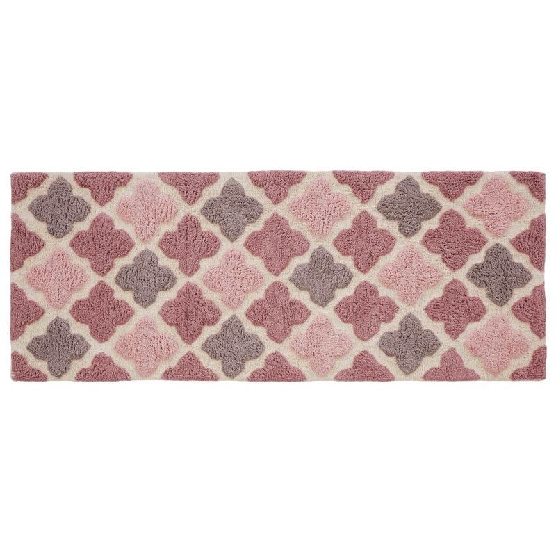 Tapis pour salle de bain Gerow, Rosé