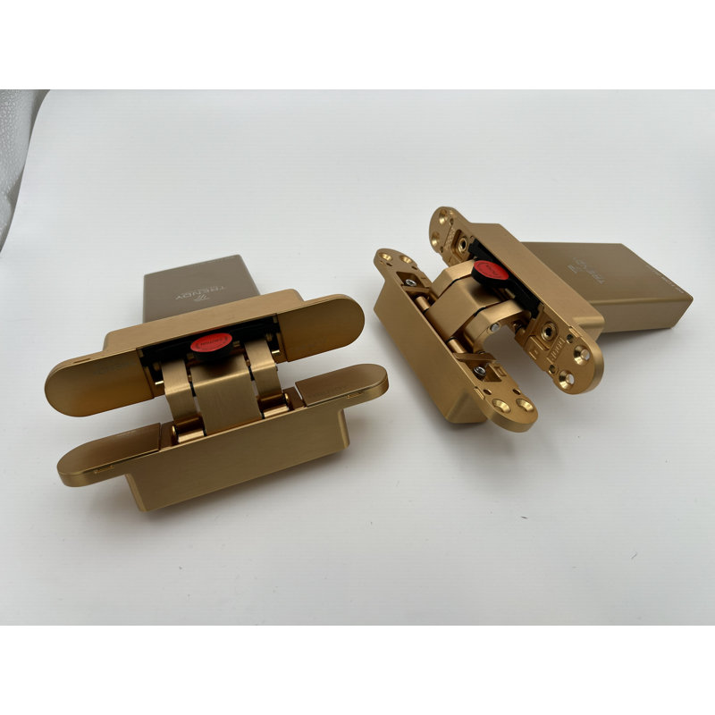 Charnières hydrauliques dissimulées or 2 pièces, Brushed Gold