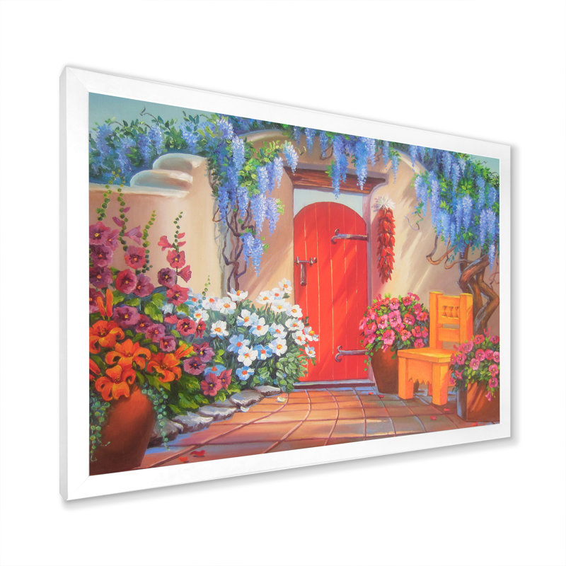 «The Door Into The Haven», reproduction sur toile avec cadre flottant, H 16 po x l 32 po x P 1 po, Cadre photo blanc