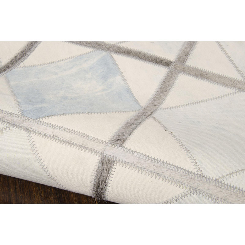 Tapis zone beige en coton handwoven Rosenblatt, Rectangle 4 pi x 6 pi