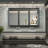 Chouchanik Recessed and Surface Framed 3 Door Medicine Cabinet with Mirror and Shelves-1196920665-1196920668