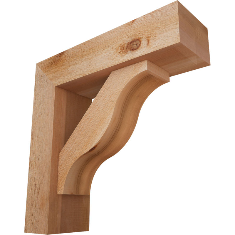 Funston Block Offset Brace Bracket, 20 x 20, 6"W Western Red Cedar (Rough Sawn)