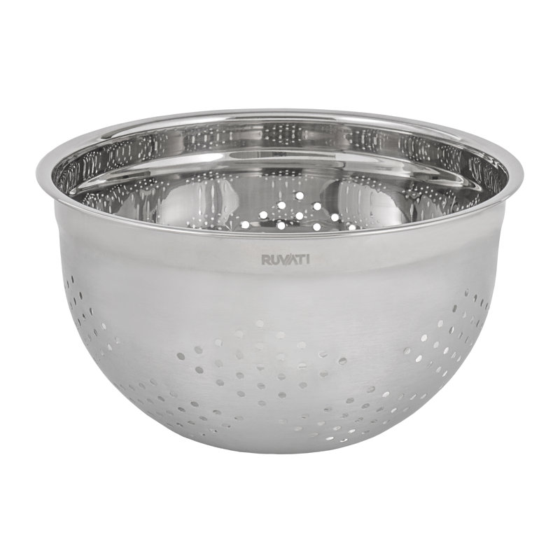 Ruvati Mixing Bowl and Colander with Black Composite Platform (complete set) for Workstation Sinks