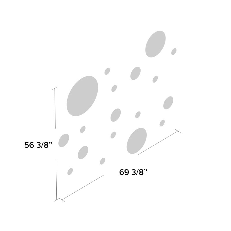 Abstract Non-Wall Damaging Wall Decal, Brown