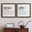 Kitchen Kitchen - Ensemble de 2 encadrements d'art textuel sur toile-285927573-285927568