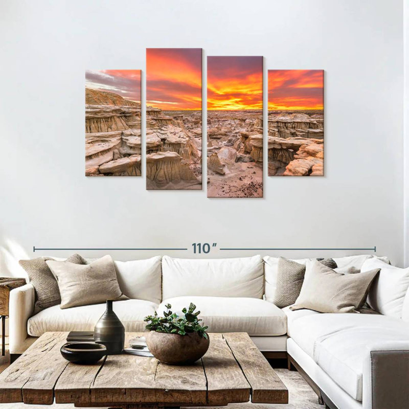 Coucher de soleil à Alvord, Nouveau-Mexique, H 48 po x l 75 po