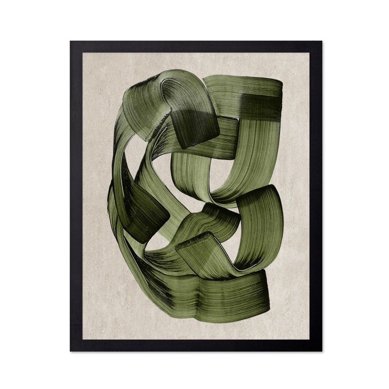 Vert abstrait, Black Framed, Poster, 24"H x 32"W
