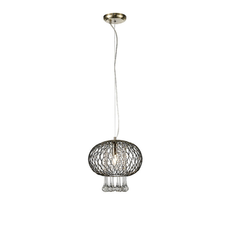 1 - Light Crystal Pendant, 150cm H x 38cm W x 38cm D, Gold