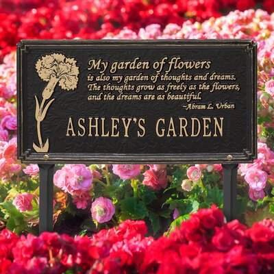 Whitehall Products Dianthus Personalized Garden Sign & Reviews | Wayfair