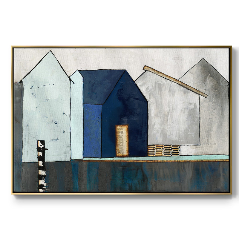 «Empty Village», reproduction sur toile encadrée, H 25 po x l 17 po x P 2 po, Cadre flottant doré