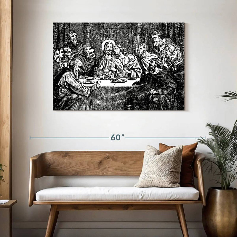 Adella, Jésus noir, dernier souper, H 30 po x l 45 po