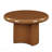 Modern Round MDF Side Table with Glossy Finish Pedestal Base