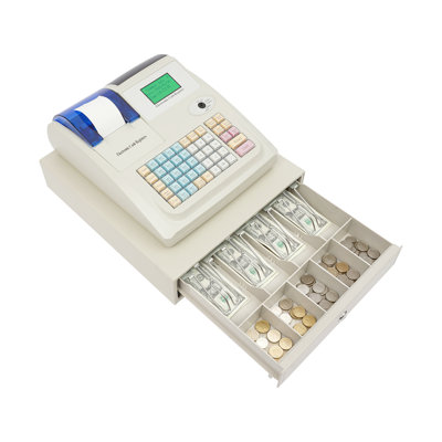 Electronic Cash Register with Cash and Coin Drawer Electronic Cashier Machine for Small Retail Business