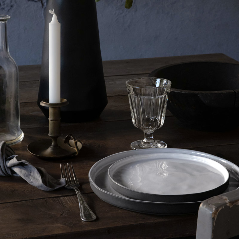 Lagoa Stoneware Dinner Plate, White