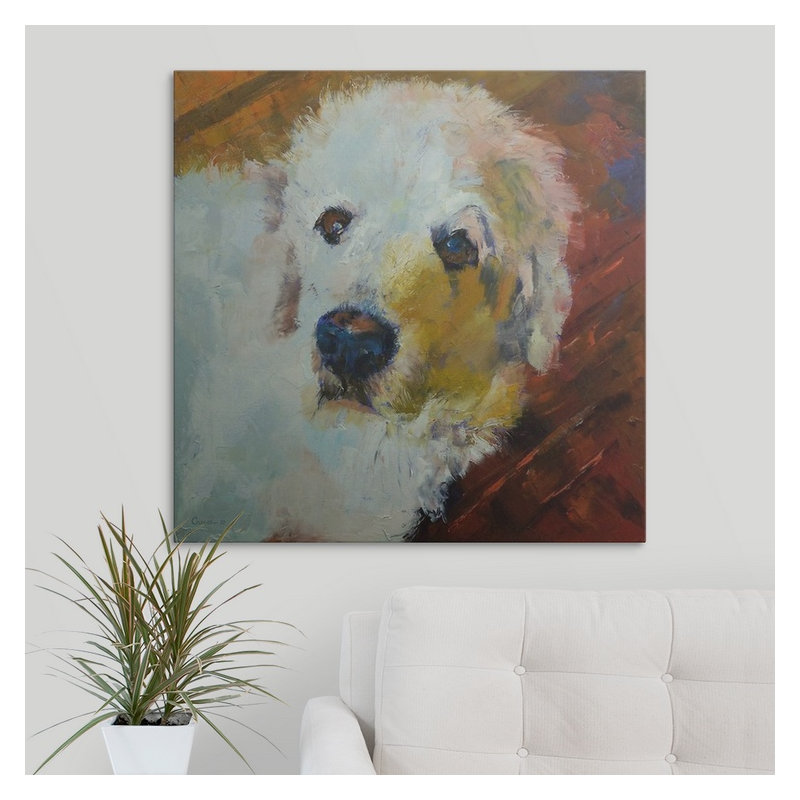 Anjlee " Great Pyrenees " by Michael Creese, 24" H x 24" W x 1.5" D, Canvas