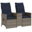 Canapé de patio inclinable 2 places Vidaxl-116119956-116119957