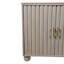 Armoire décorative décorative en bois avec dessus en travertin et portes cannelées - Petite armoire de rangement moderne pour espaces d'entrée étroits - 33 po, blanc