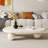 51" Oval Cream Black Brown Modern Coffee Table with Three Round Legs-1847750388-1870951463