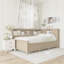 Lit de jour en bois avec tablettes de rangement, 3 tiroirs et 2 portes coulissantes-475872489