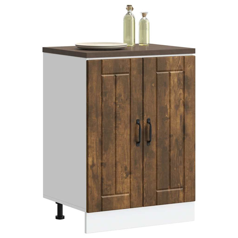 Shamisha Sink Base Cabinet, Smoked Oak