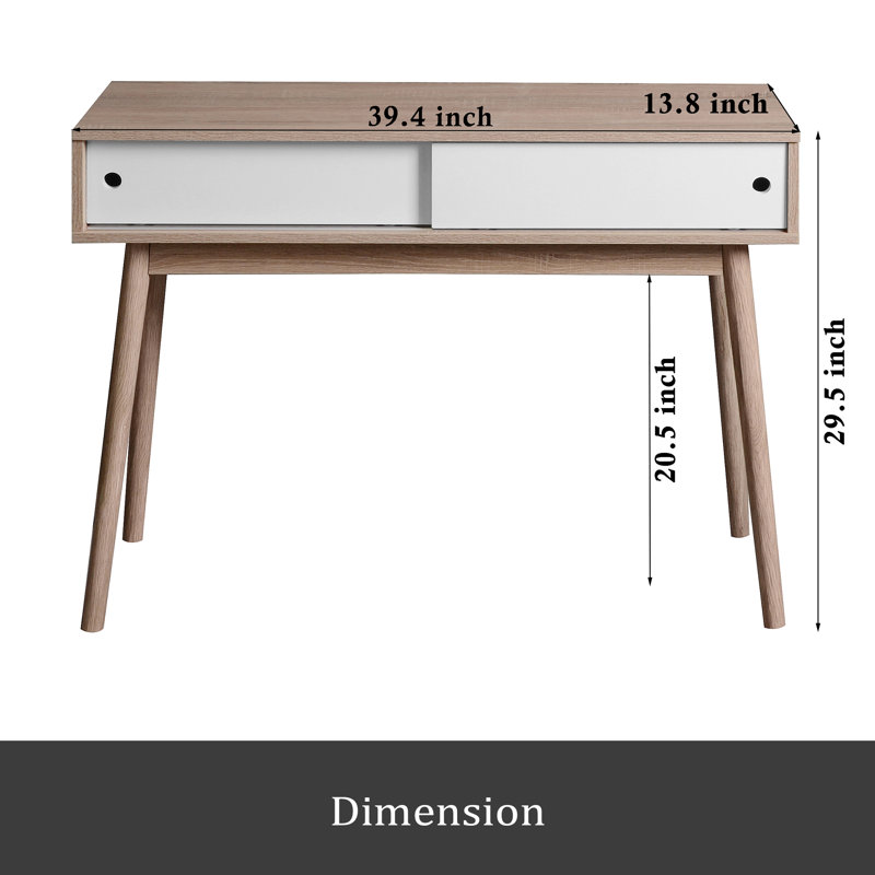 Entryway Table With 2 Carved Panel Drawers, Console Table With Storage Space And Wood Legs,Sofa Table Behind Couch For Hallway, Living Room