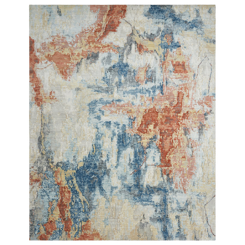 Bergetta Wool Abstract Indoor Rug, Rectangle 2' x 3'