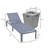 Dueitt Outdoor Aluminum Chaise Lounge Chair with Fire Pit Side Table-305044799-293522613
