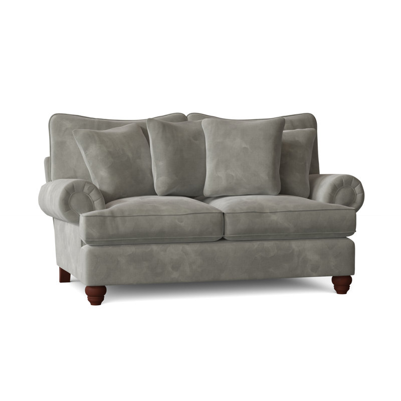 Woodburn Loveseat, Aberdeen 9 Brown Velvet, Manhattan, No