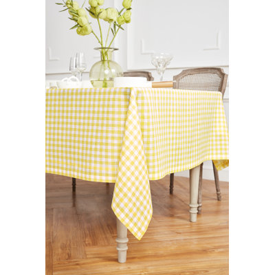 Gingham Check - 100% Pure Linen Tablecloth