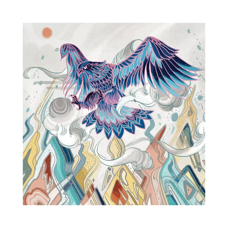 «Beyond the Emperor» par Sija Hong - reproduction d'art, Toile tendue, Pas de tapis, H 12 po x l 12 po x P 1,5 po