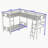 Tuscany Bunk Bed with Desk
